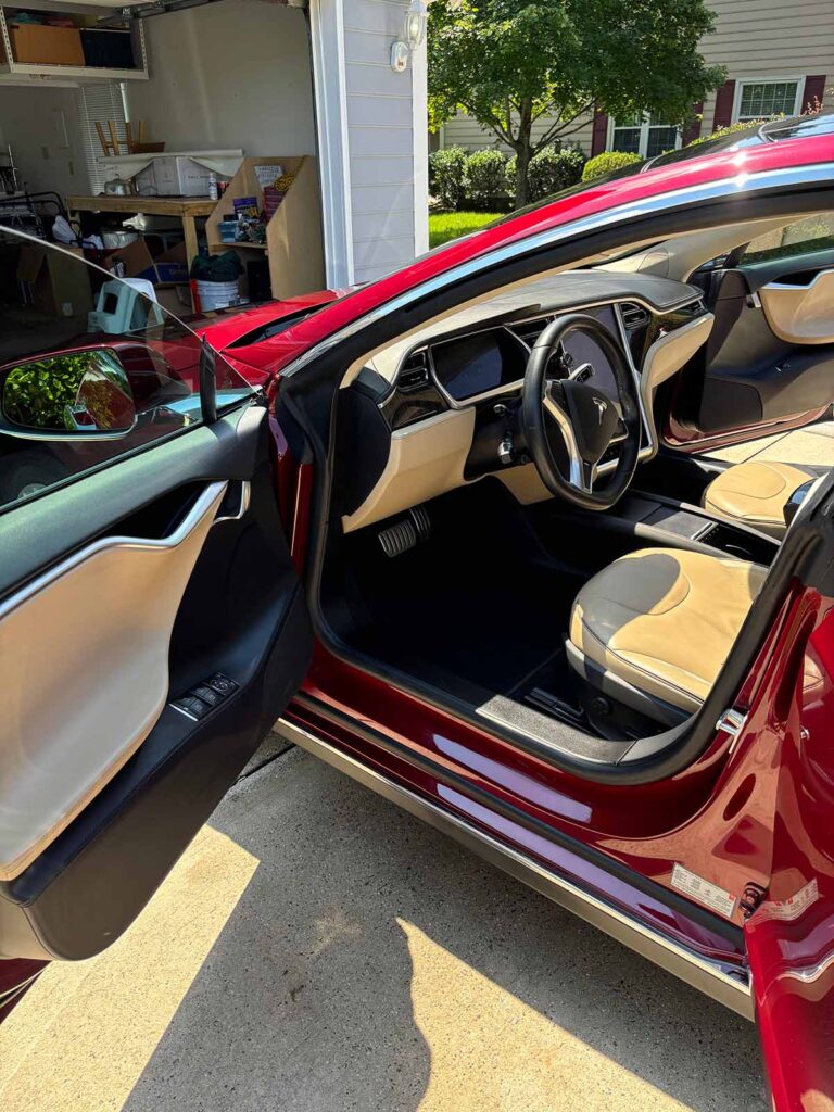 The steering column of a recent interior detail we performed in Rock Hill, SC.