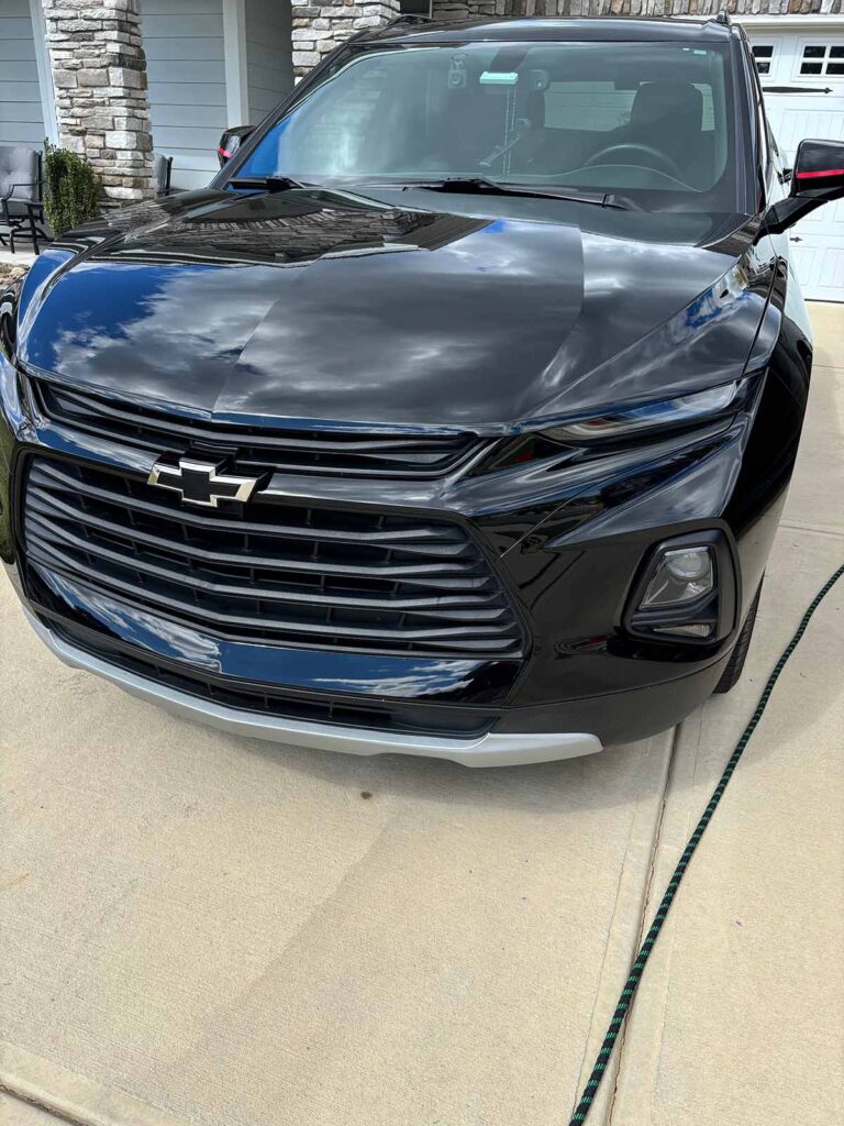 A Chevy car, recently detailed in the Matthews area.