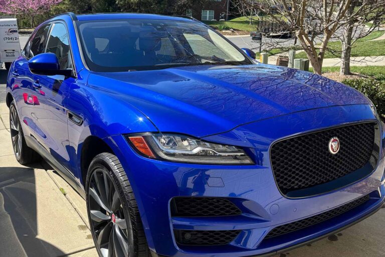 An exterior auto detail job done in SouthPark, NC.