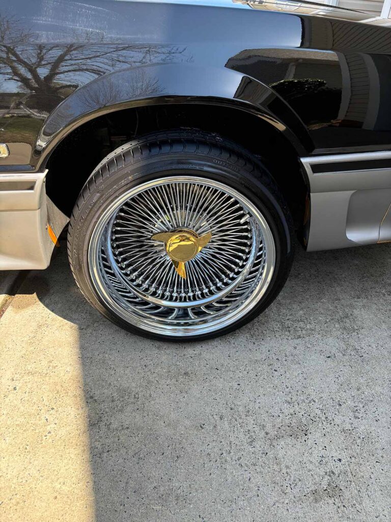 Hubcaps that have been freshly restored at an Indian Land residence.